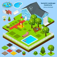 Landscape Design Isometric vector