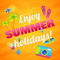 Summer Vacation Poster vector