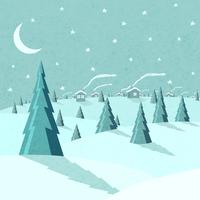 Winter landscape vector