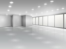 Luz interior para sala de conferencias u oficina, espacio abierto. vector
