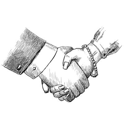 Handshake Vector Icon - Download Free Vectors, Clipart Graphics