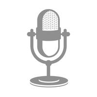 Retro microphone icon vector