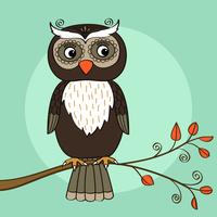 owl tree vector