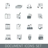 Document Icon Black vector