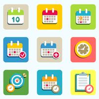 calendar and event icons vector