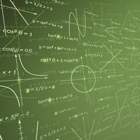 Mathematics chalk board background vector