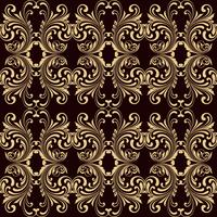 Horizontal yellow on brown ornamental seamless vector