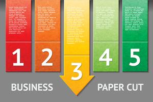 Business paper cut template vector