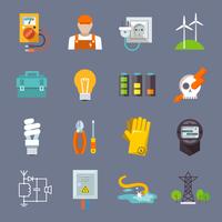 Electricity Icon Flat vector