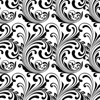 Black and white ornamental pattern