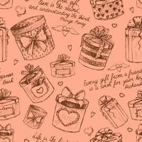 Seamless gift present boxes pattern vector