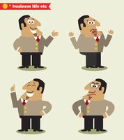 Presidente emociones en poses vector