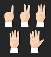 hand counting signs