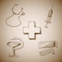 Collection of medical symbols vector