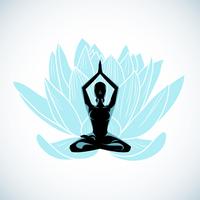 meditación de yoga vector
