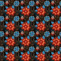 seamless colorful summer floral pattern vector