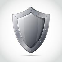 Blank shield business protection emblem vector