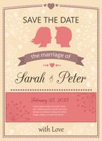 Save the date wedding invitation card vector
