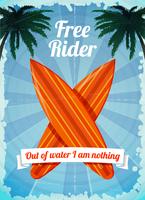 Free rider surfboards poster
