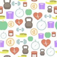 fitness seamless background vector