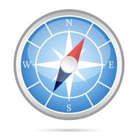 Modern compass icon vector