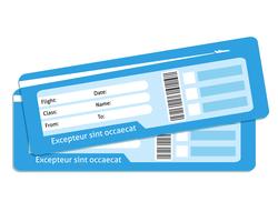 Blank plane tickets vector