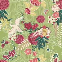 Oriental silk pattern vector