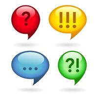 Ellipsis, exclamation, question marks vector