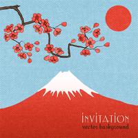 Sakura invitation card background or poster vector