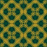 Seamless yellow and green pattern in arabic or muslim style vector