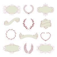 Wedding graphic collection vector