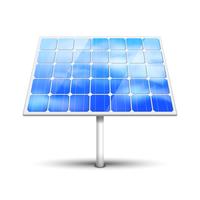 solar panel on white vector