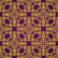 Seamless yellow and violet pattern in arabic or muslim style vector