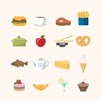 Food icons set vector