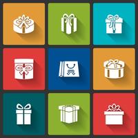 Iconos de cajas de regalo vector