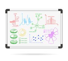 Marker board infographic charts vector