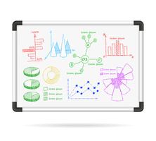 Cuadros infográficos de pizarra vector