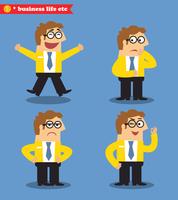 Office emotions poses vector