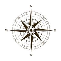 Compass wind rose vector