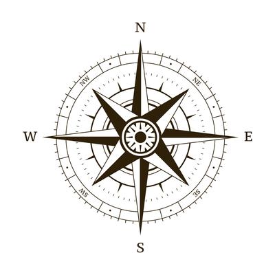 Compass wind rose