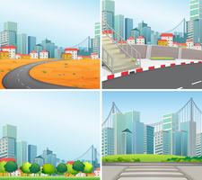 City scenes vector