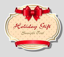 Holiday gift card template vector