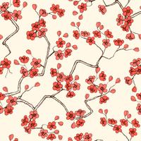 Sakura flores sin patrón vector