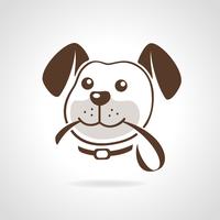 dog with leash vector