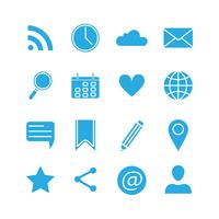 Silhouette social media icons set vector
