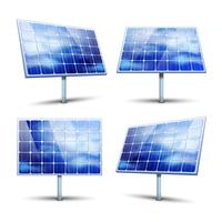 paneles solares vector
