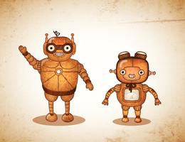 Robots amigables al hipster vector