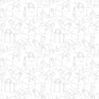 Seamless woman's stylish bags sketch vector