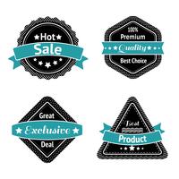 Collection of sale label stickers vector