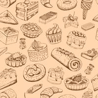 Seamless sweet pastries vector